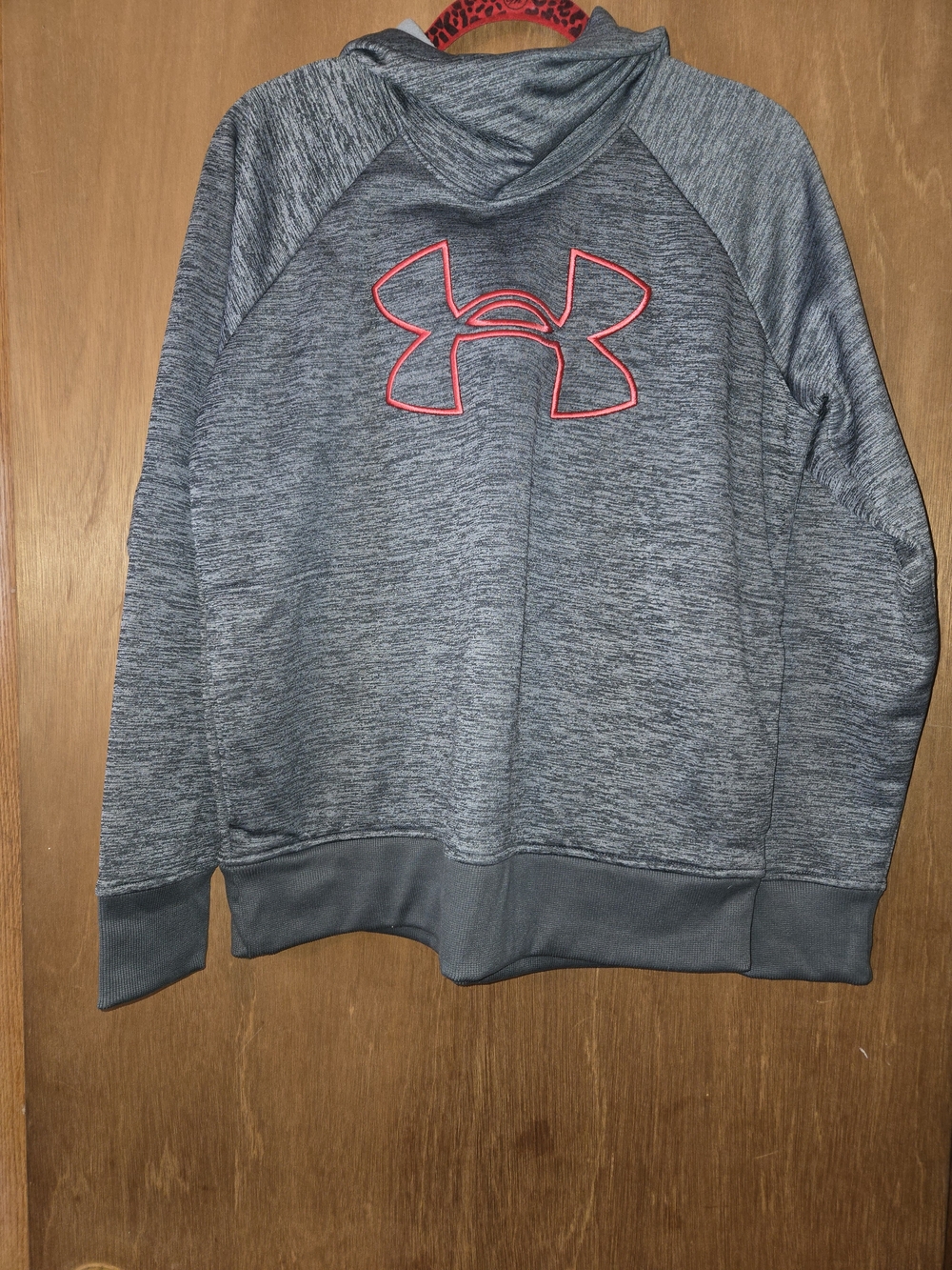 Under Armour Girls' Gray Hoodie with Pink Logo